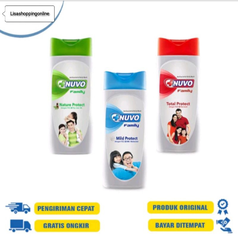 Nuvo Liquid Soap Kemasan Botol Sabun Cair All Varian 250 Ml