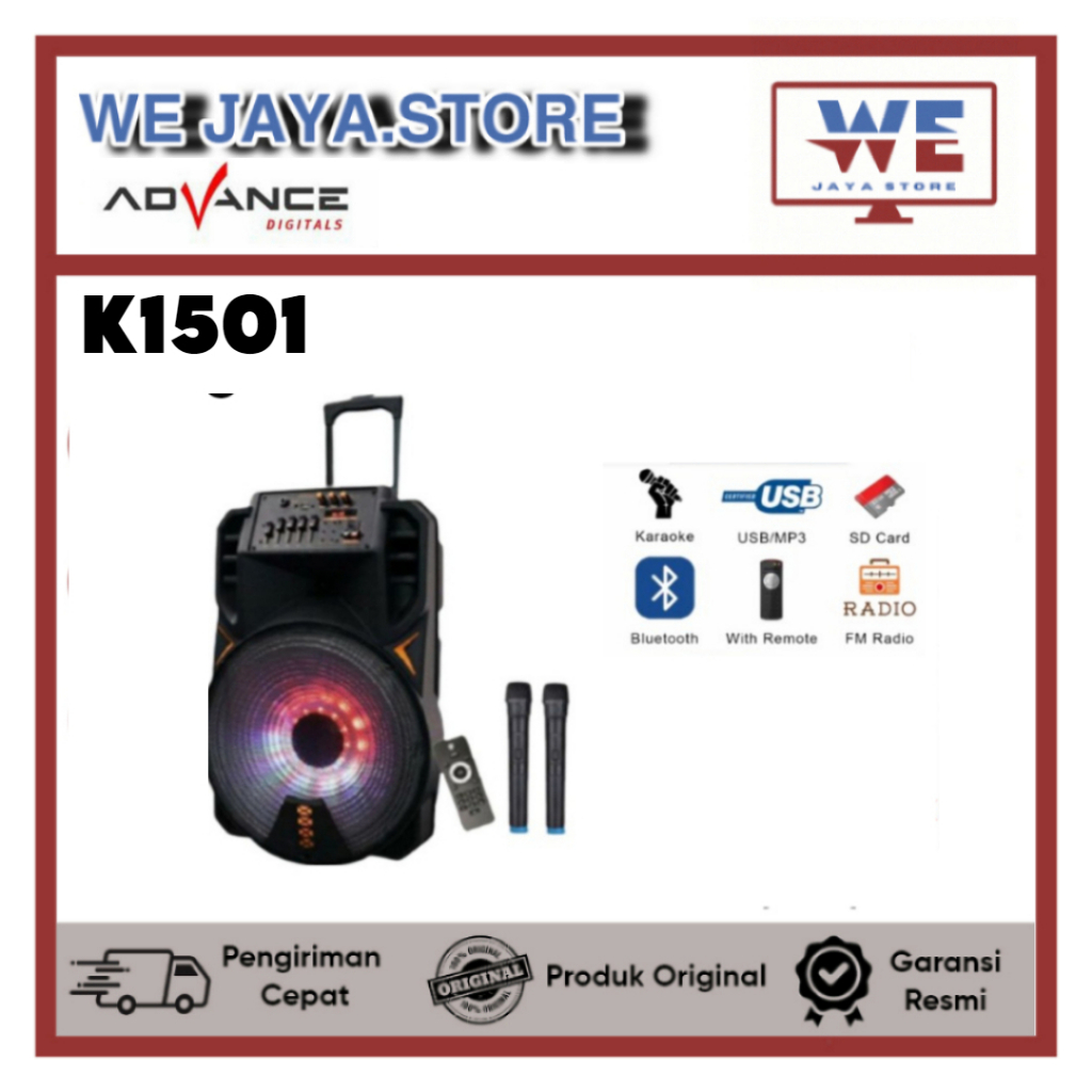 ADVANCE SPEAKER PORTABLE K1501 15 INCH SPEAKER TROLLEY