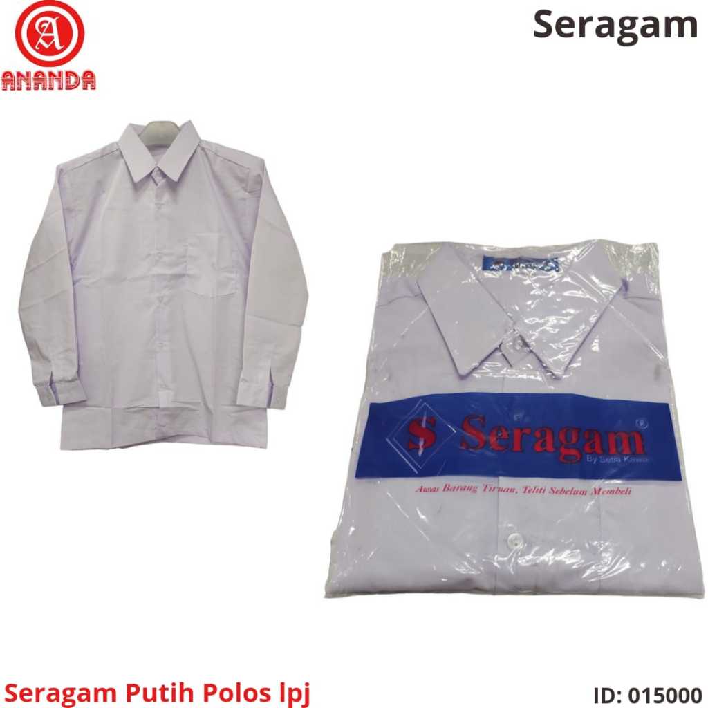 

hem panjang seragam putih polos smp/sma