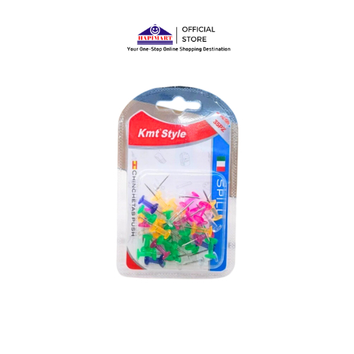 

Kmt Style Push Pins Transparent Paku Pin Warna Transparan Isi 35Pcs Multicolour