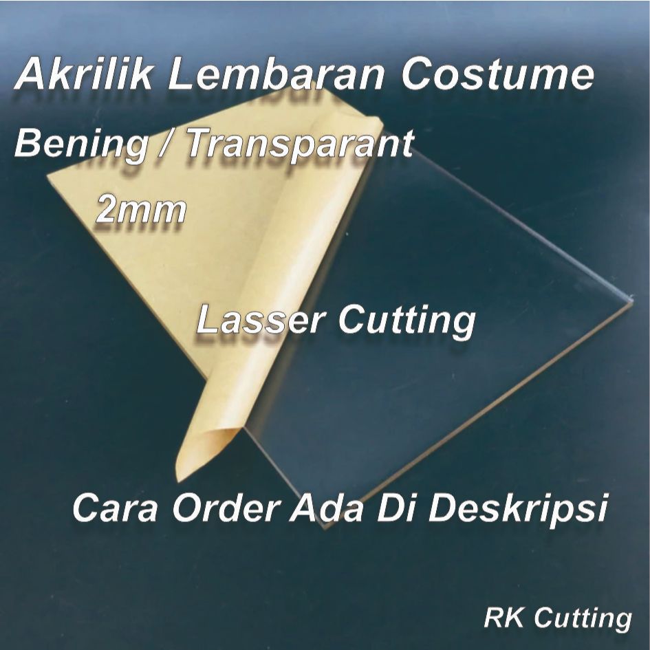 

Akrilik Lembaran Costume 2mm Akrilik Bening / Transparan