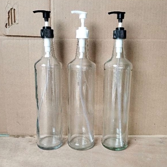 DRUM PUMP, BOTOL KACA 600ML TUTUP PUMP,  BOTOL PUMP SIRUP