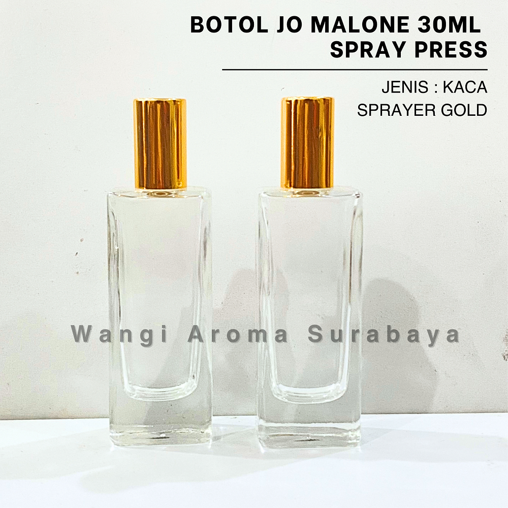 Botol Parfum Jo malone Press Gold 30ML - Botol Parfum Kaca Kosong Jomalone JOJO Press 30ML - Botol P