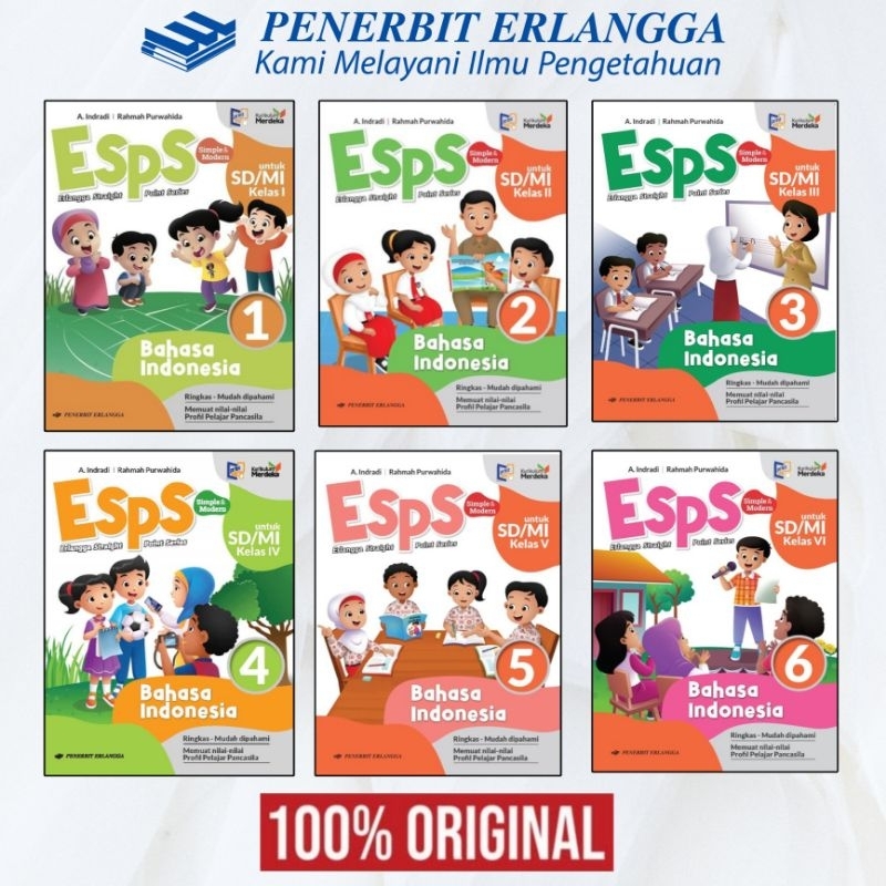 Buku ESPS Bahasa Indonesia Kelas 1 2 3 4 5 6 - Penerbit Erlangga