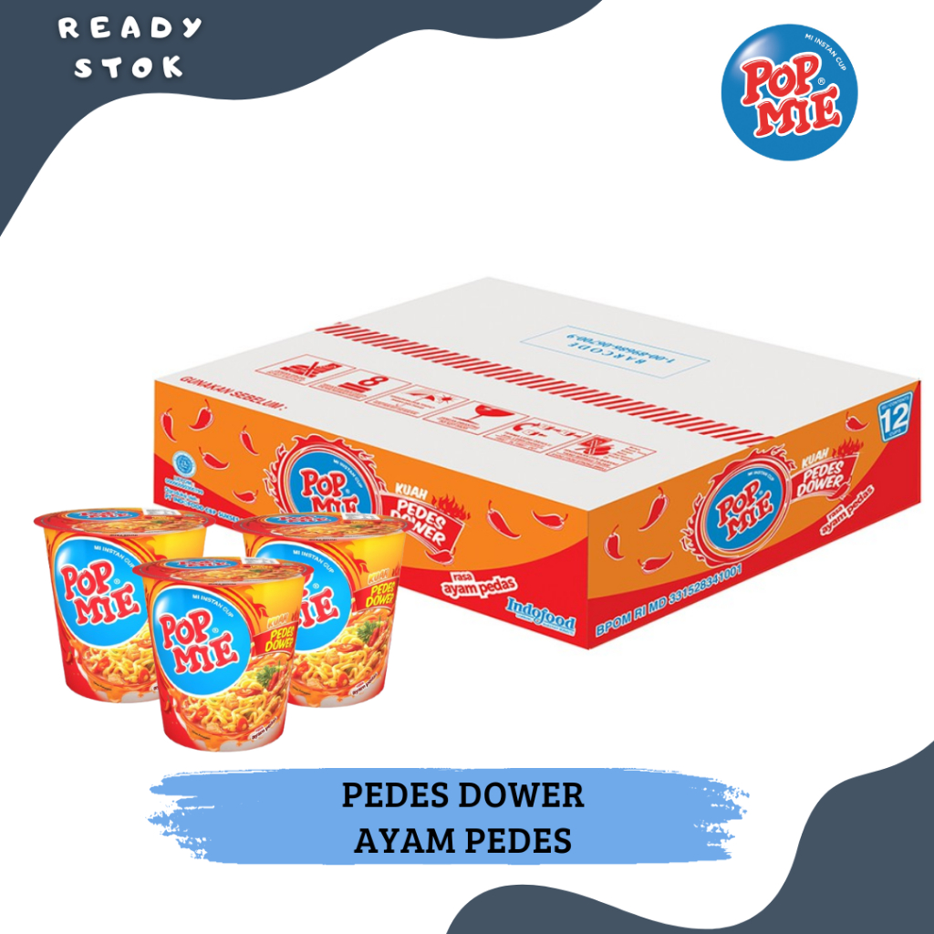 

Pop Mie Kuah Pedes Dower Ayam Pedes 12x75gr (1Karton)