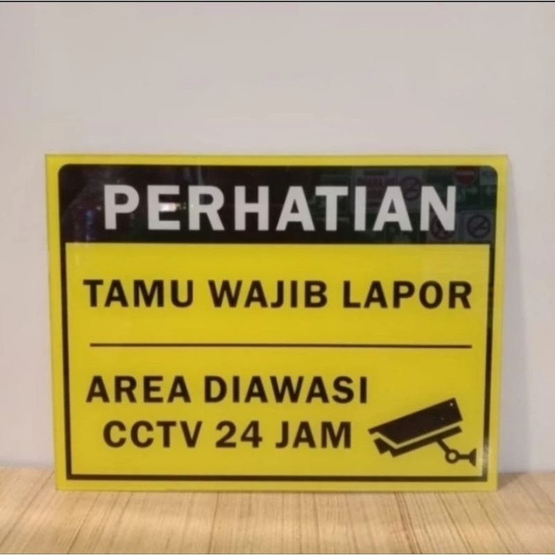 

SIGN STICKER TAMU WAJIB LAPOR UKURAN 30CM X 40CM BEST QUALITY