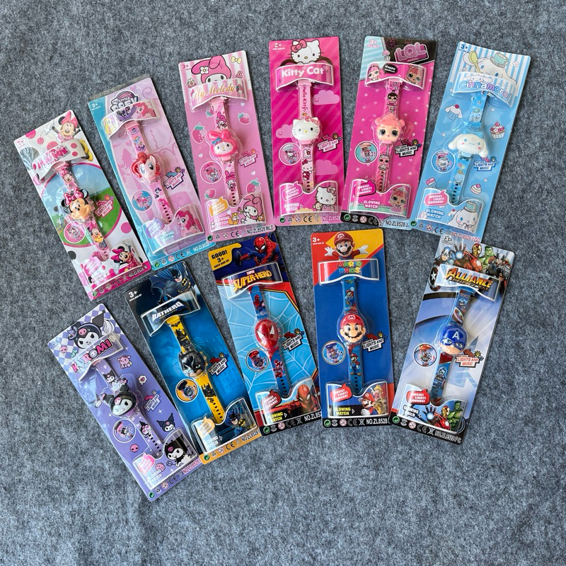 Jam tangan anak karakter musik dan lampu