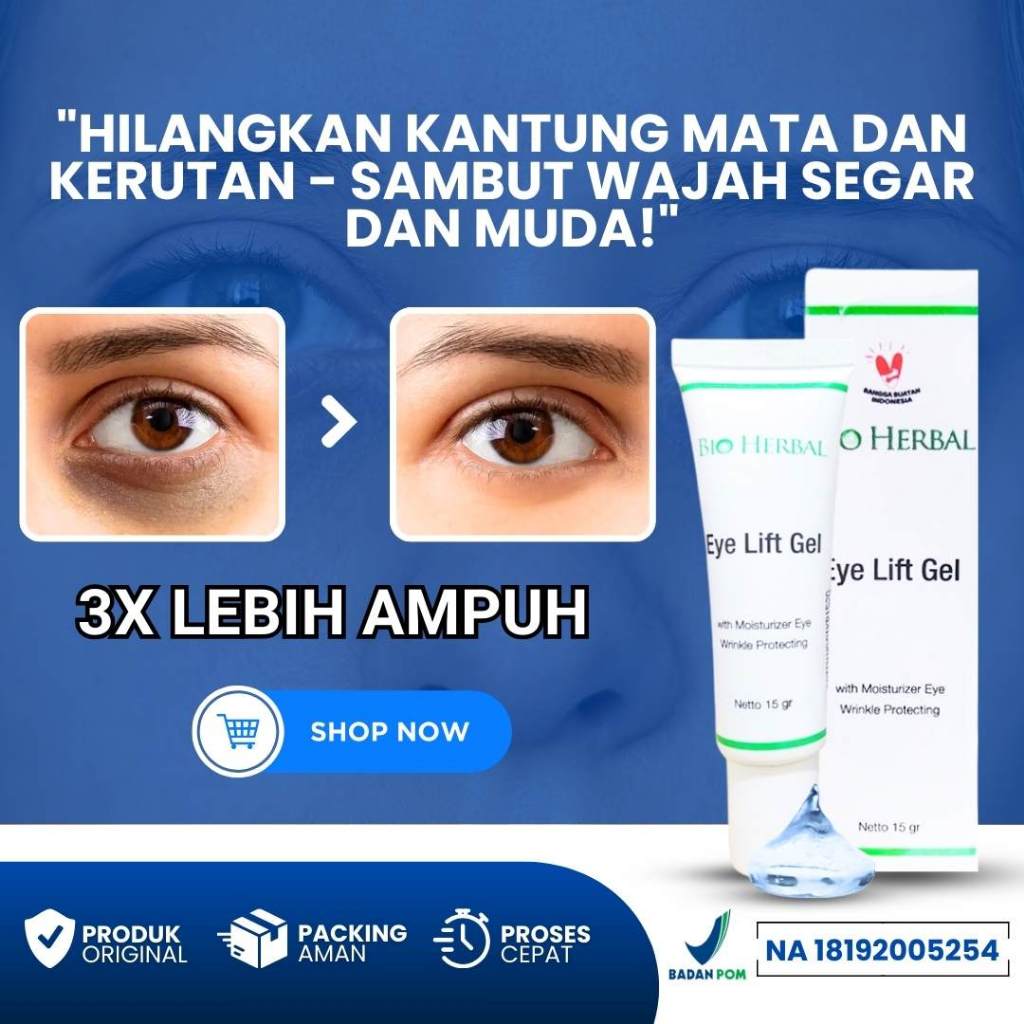 Cream Mata Panda Bio Herbal Eye Lift Gel Penghilang Kerutan Kantung Mata Ampuh Permanen BPOM