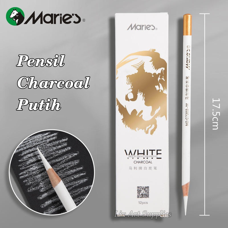 

Maries Charcoal Pencil White Satuan / Pensil Arang Putih C7302-W