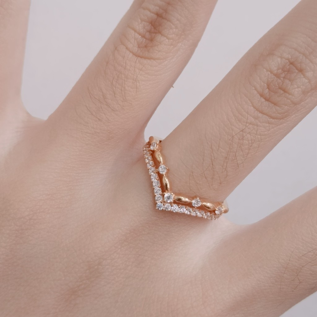 CINCIN AUREL 2 LAYER PERMATA CANTIK EMAS ASLI