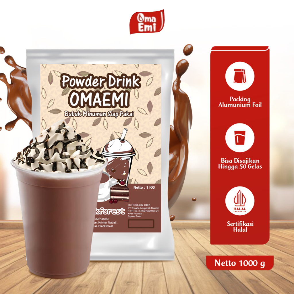 

BUBUK MINUMAN PREMIUM RASA BLACKFOREST 1 KG | BPOM & HALAL