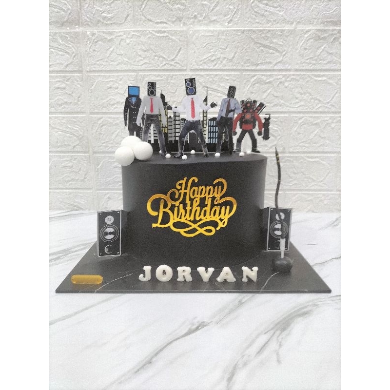 

KUE ULANG TAHUN SPEAKERMAN SKIBIDI TOILET, BIRTHDAY CAKE CUSTOM