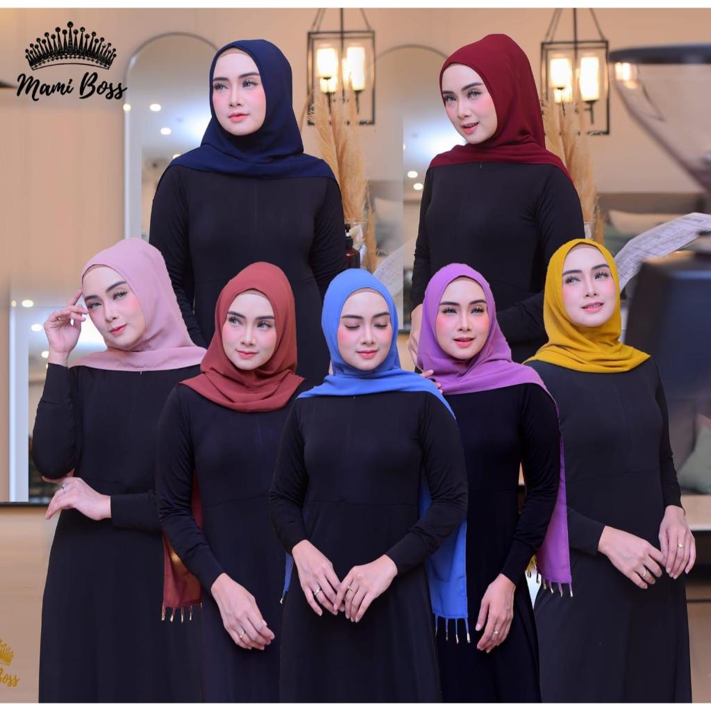 Jilbab marsya polos lokal brand/jilbab instan marsya/jilbab instan polos ceruty variasi muslim kerud