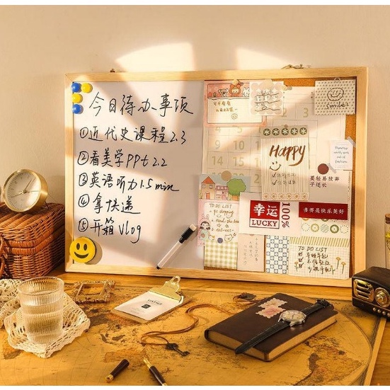 

Dekorasi rumah cork message board notice board frame information board background board mural memo board f X5Z8
