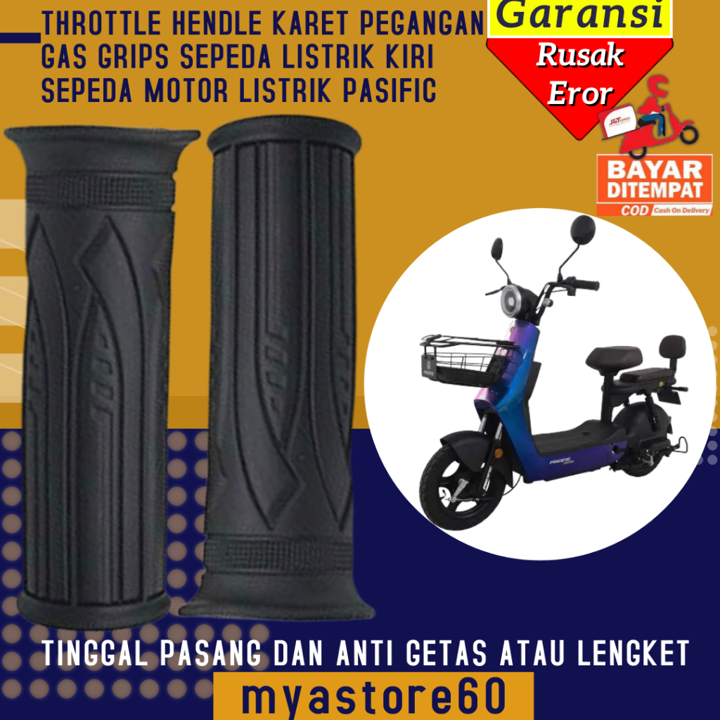 Throttle Gas Sepeda Listrik PAS1F1C Gas Handle Grips Kiri Throttle Akselerator Sepeda Motor Speda Li