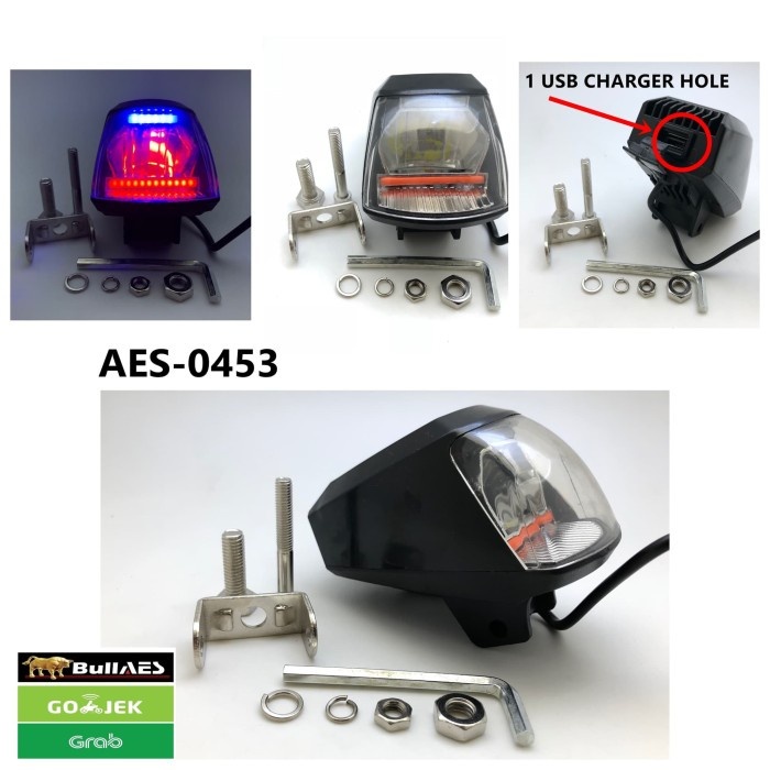 Lampu Tembak Led Hjg Super Terang Lampu Sorot Include Usb Charger
