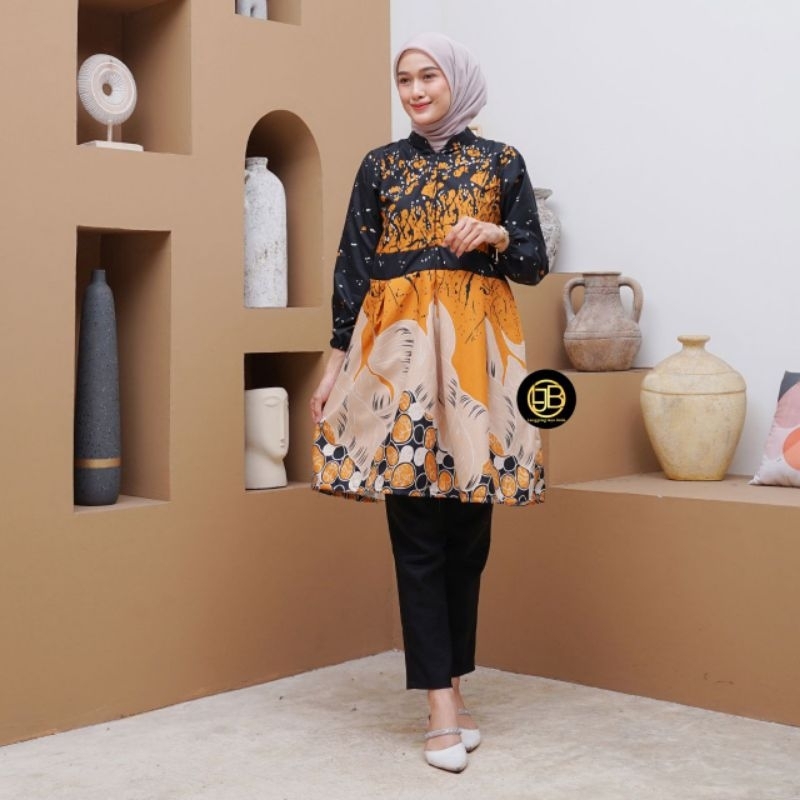 TUNIK BATIK - BAJU BATIK TUNIK MODERN - ATASAN WANITA - BAJU BATIK - BAJU BATIK KEKINIAN