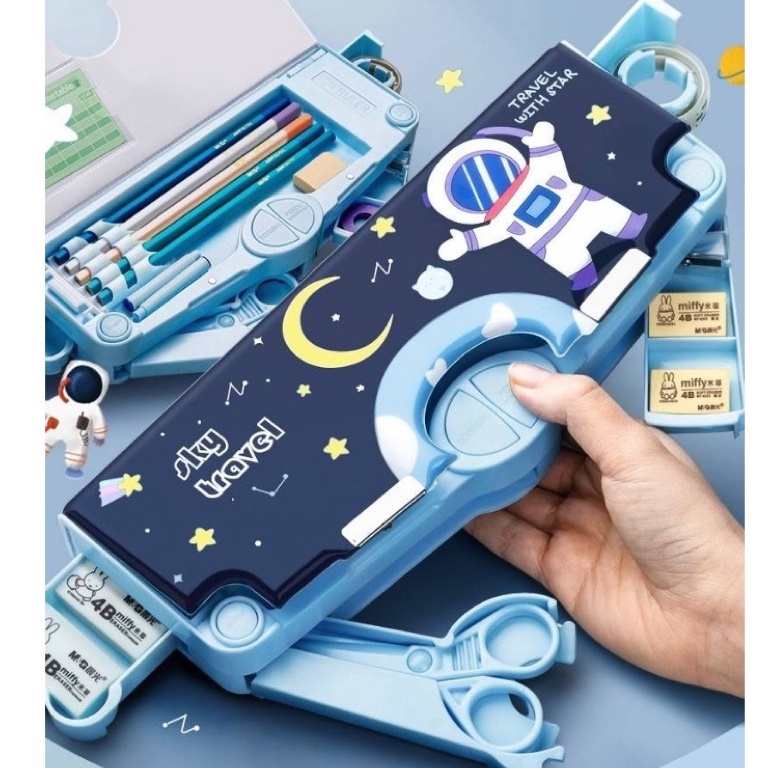 

Tempat pensil viral Kotak Pensil Astronot Dino unicorn Kotak Pensil Karakter Embos Multifungsi import i C8D7