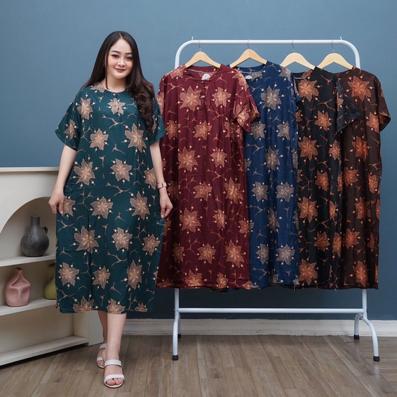 Daster Jumbo Kekinian Rayon Baju Tidur Bumil Wanita Big Size
