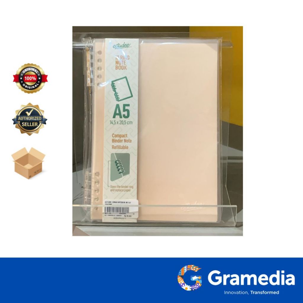 

Gramedia Surabaya - ESTUDEE 10RING NOTEBOOK A5 COTTON PINK