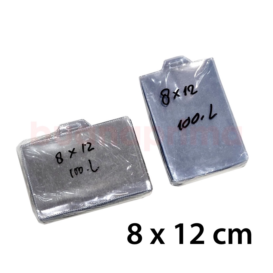 

Plastik ID Card 8 x 12 cm isi 1 pcs Name Tag Holder Panitia Pengenal Tegak Tidur q W1G7