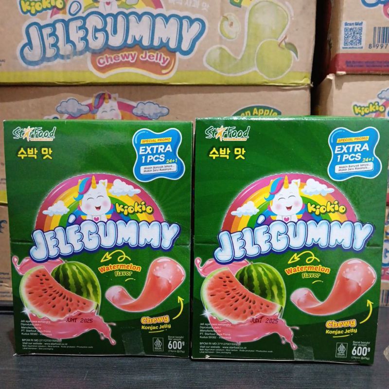 

Kiokio JeleGummy semangka 1 pack isi 24+1 @25g