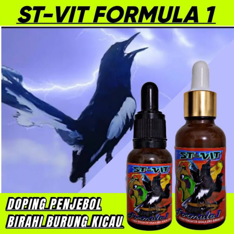 DOPING TETES KICAU ST-VIT F1 vitamin penggacor burung Kacer murai batu cucak ijo anis merah pentet b