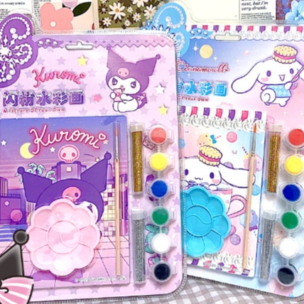 

Set Buku Lukis Glitter SANRIO dan DISNEY Painting Book Karakter Disney Sanrio Paket Lukis Karakter Kuromi Melody Frozen Princess w R2Y2