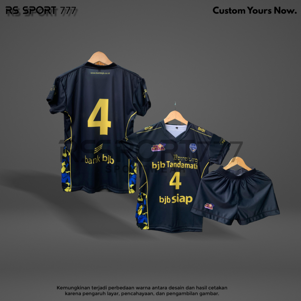 RS Sport Jersey Voli Cewek Pro Liga BJB Hitam