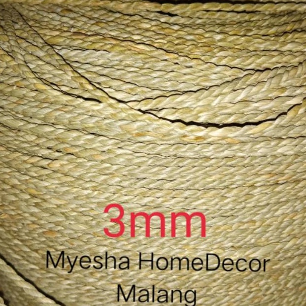 

3mm 4mm kiloan Tali mendong tali purun tali rami tali rustik tali serat alam e B4P2