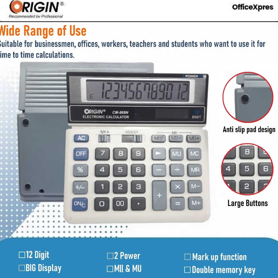 

Electronic Calculator CM868N Kalkulator Besar Kalkulator 2 Power Kalkulator Meja f O1V4