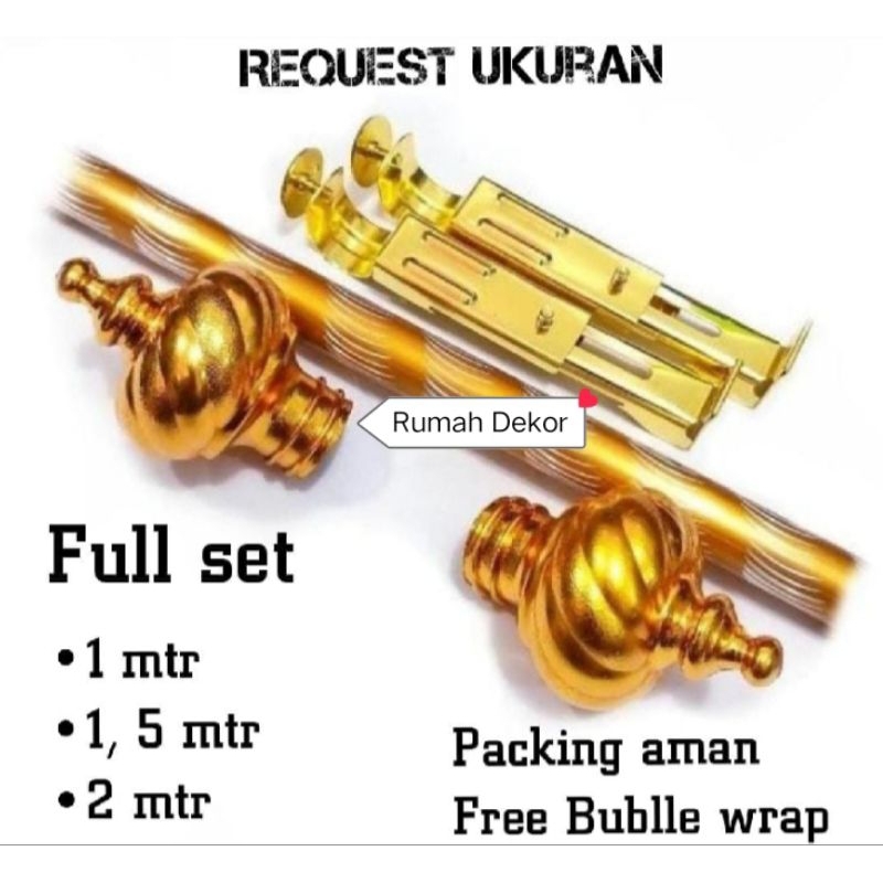 BESI GORDEN FULLSET TIANG GORDEN 1METER PENYANGGA GORDEN BREKET TIANG GORDEN