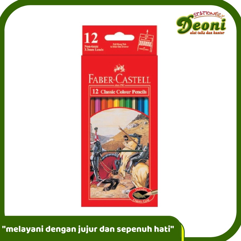 

KODE L26G FABERCASTELL Classic Colour Pencil 12 L Warna