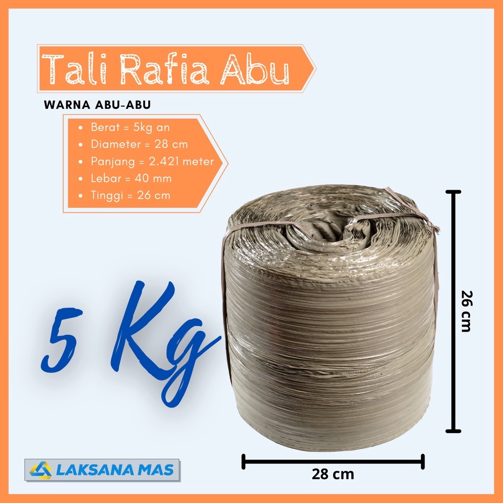 

Tali Rafia Plastik Roll Besar Laksanamas Warna Abuabu Ukuran 5kg an di JakartaBogorDepokTangerangBekasi j U5N5
