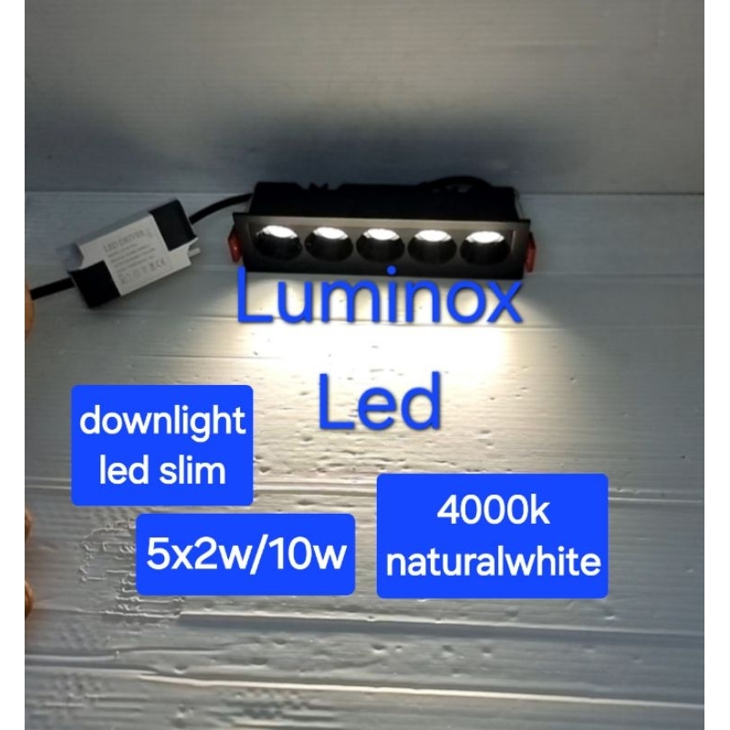 downlight led linear light 5mata 10w 10watt 4000k / spotlight led slim 10w 10 watt 5led 220volt