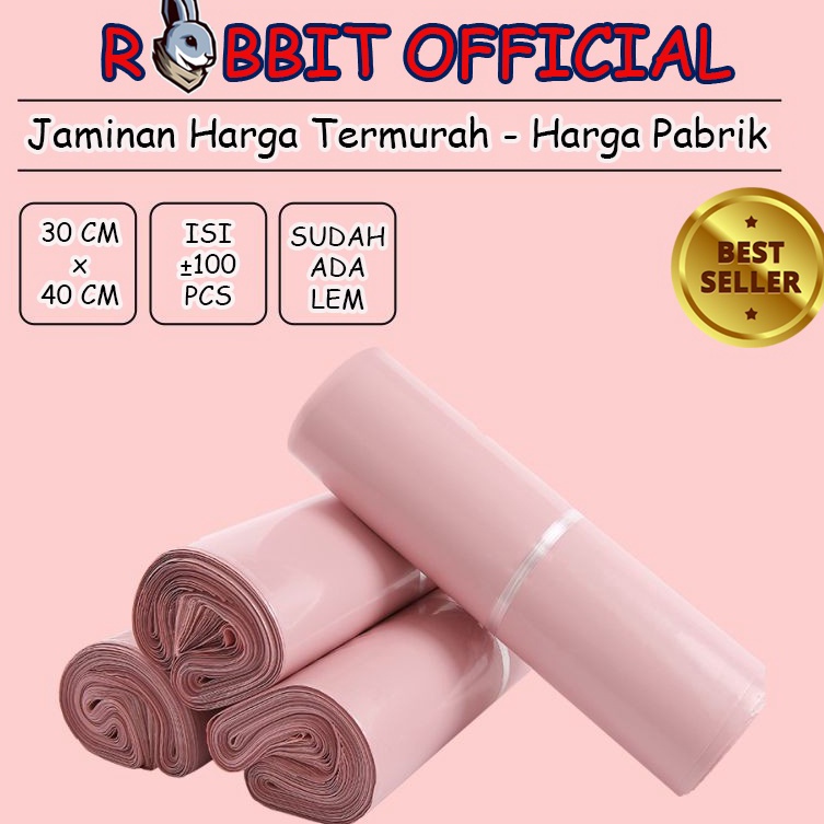 

PLASTIK POLYMAILER BABY PINK 3x4 1 PCS Polymailer Baby Pink Premium Glossy r E5M5