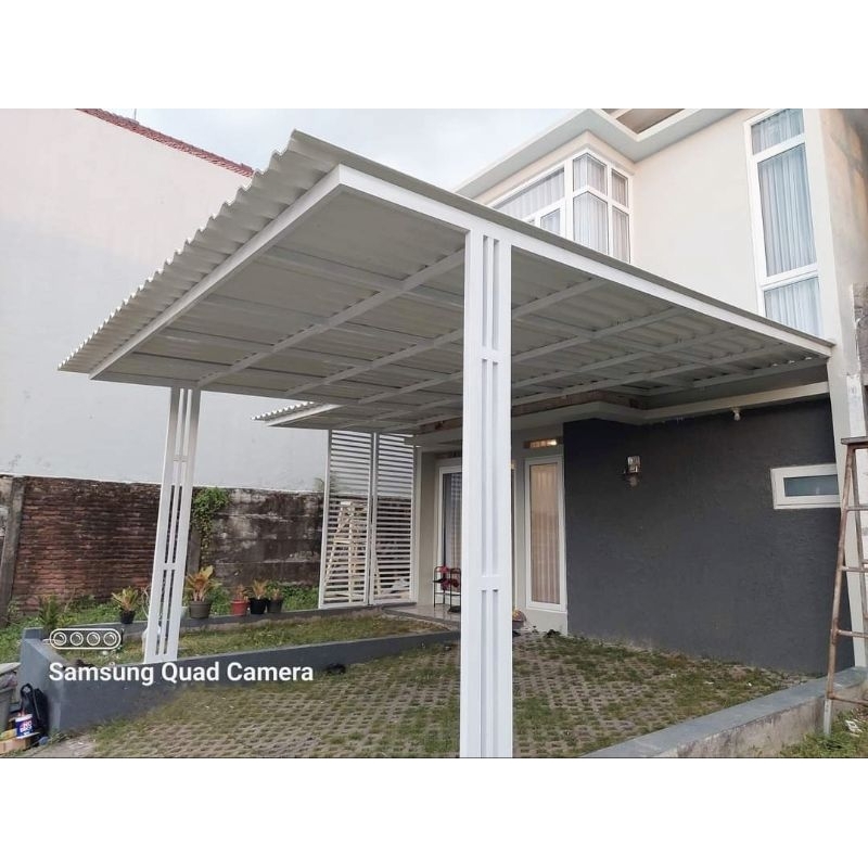 Kanopi Rangka besi hollow galvanis minimalis ✓