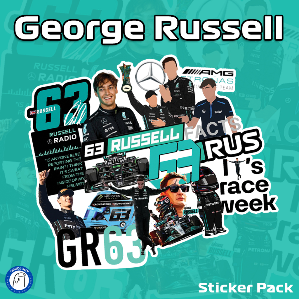 

Sticker Pack F1 George Russell 20pcs stiker vinyl stikerglossyvinyl glossy stikerf1/stickerf1/stikertumblr