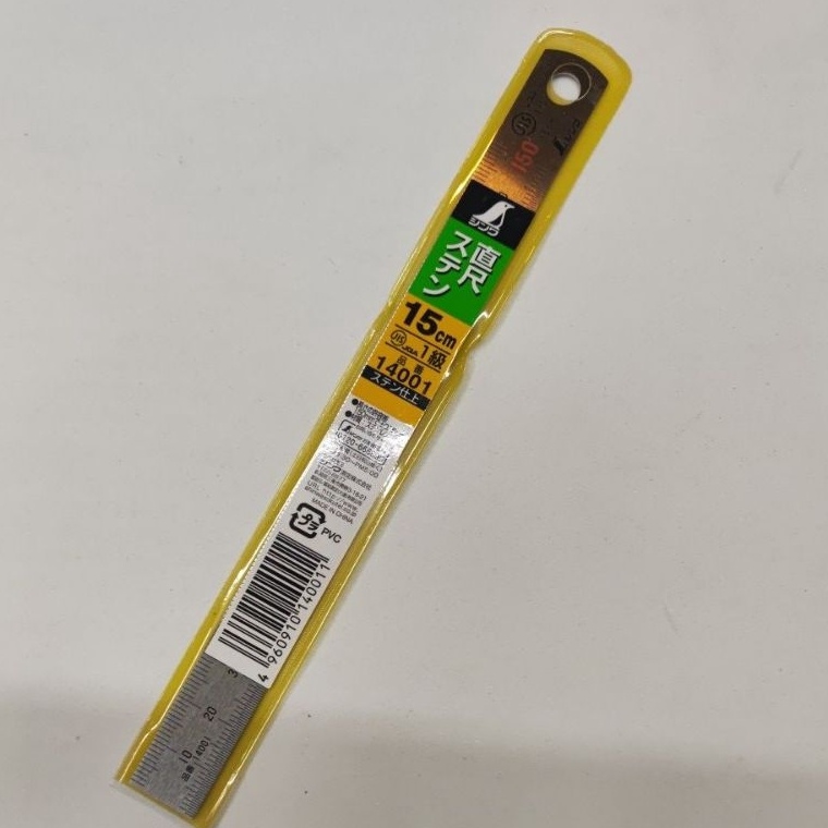 

SHINWA 141 Penggaris Besi Stainless Lurus 15 cm Straight Scale Stainless Steel 15mm 15cm n C3Y4