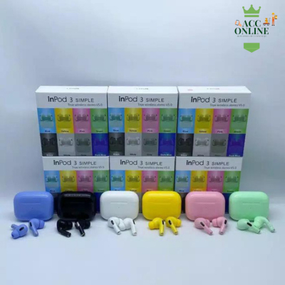 Bluetooth earphone airpods Macaron / inpod 3 Simple