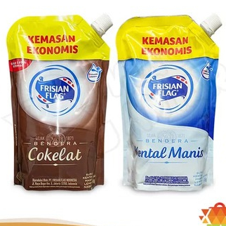 

Susu Kental Manis Frisian Flag Kemasan Pouch 545g Rasa Coklat dan Original