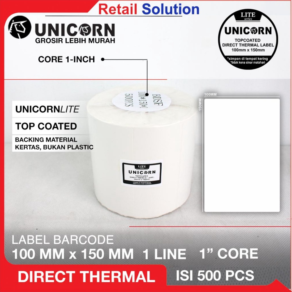 

KODE T79B Label Thermal Resi Stiker 1x15 mm 1 x 15 mm 1x15mm 5pcs