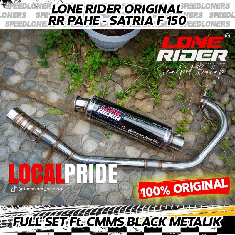 KNALPOT LONE RIDER ORIGINAL Satria Fu RR Pahe Black Metalik Full System