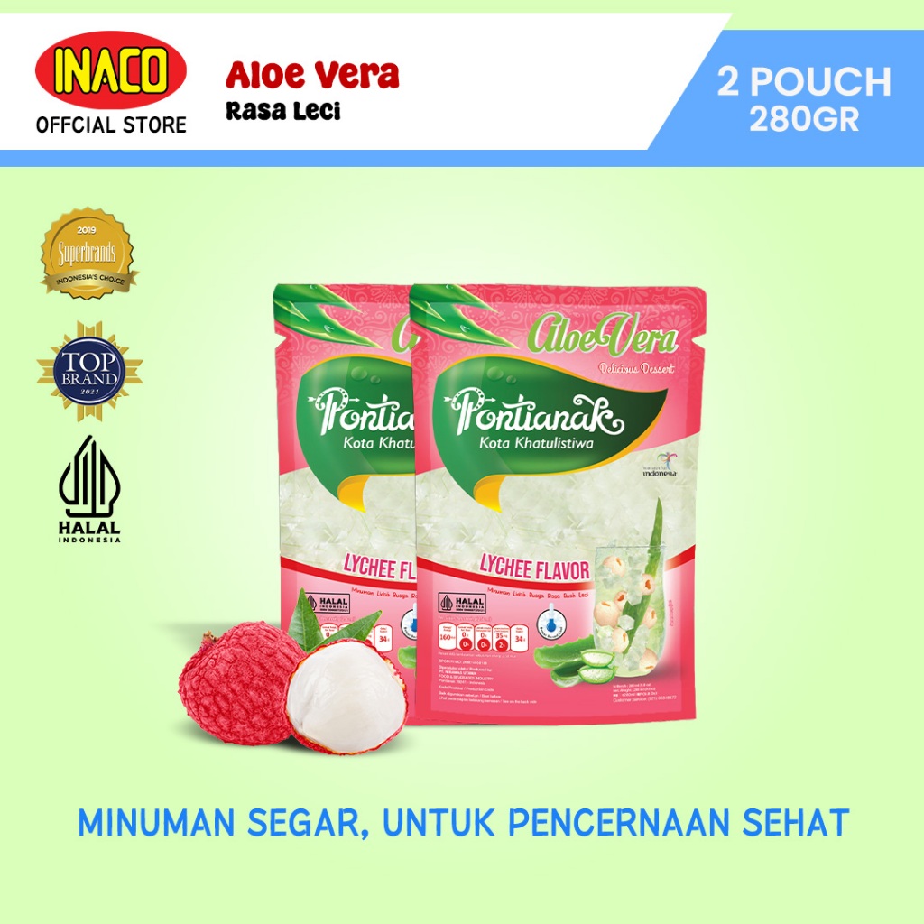 

INACO Aloe Vera Lychee Pouch 280gr - Twinpack