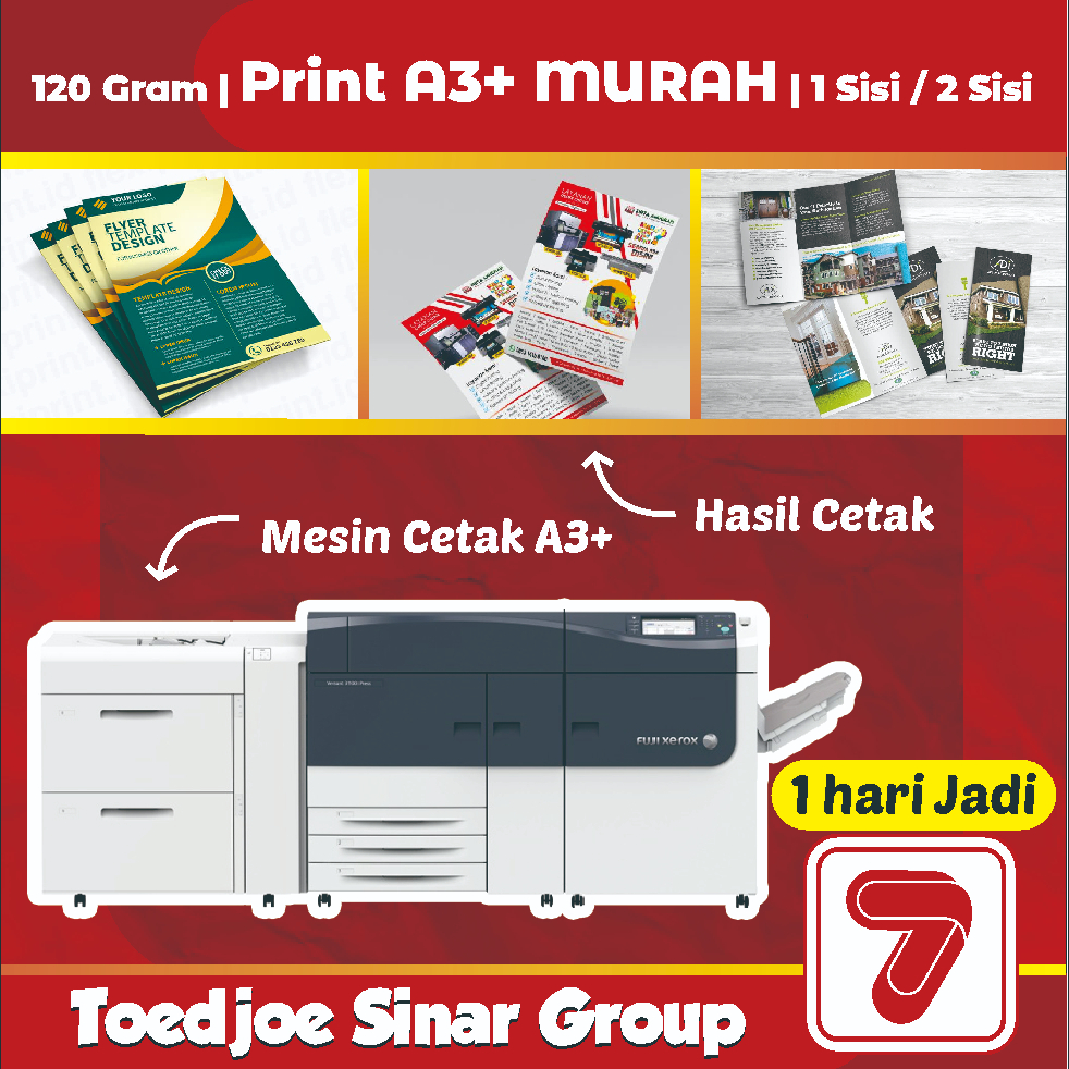 

Print A3+ Murah | 1 hari Jadi | 120 Gram | 1 Sisi / 2 Sisi