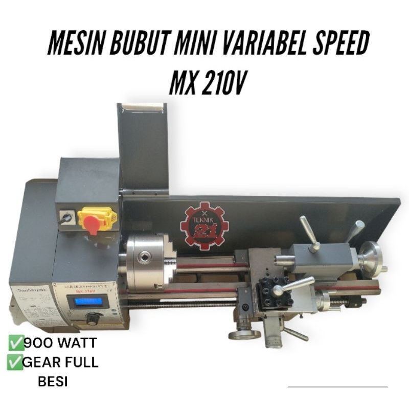 MESIN BUBUT MINI GEAR BESI VARIABEL SPEED