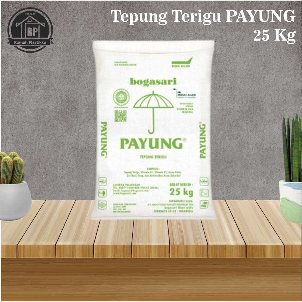

Tepung Terigu Payung Bogasari / Kemasan 1 sak 25kg