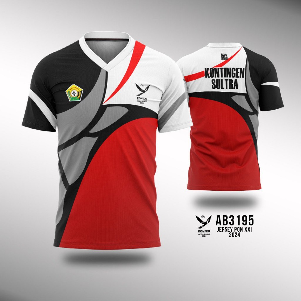 Jersey PON XXI 2024 - Kontingen SULTRA - Sulawesi Tenggara Fullprint