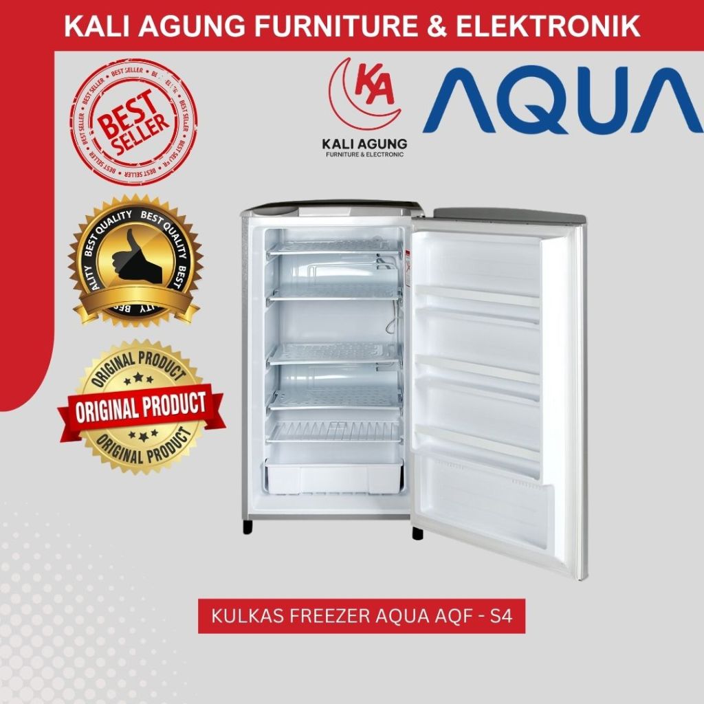 KULKAS FREEZER AQUA AQF S4 / KULKAS ES BATU / 4 RAK / GRATIS ONGKIR SERANG KOTA