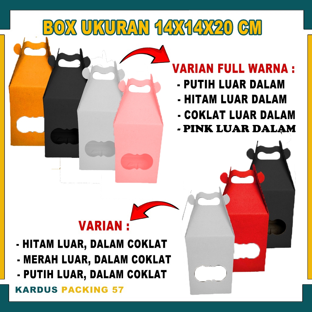 

Box 14x14x20 CM / BOX JINJING / BOX KUE KERING / BOX PARSEL